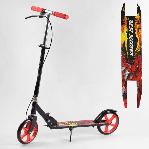 

Самокат BEST SCOOTER 27664 черный (ручной тормоз)