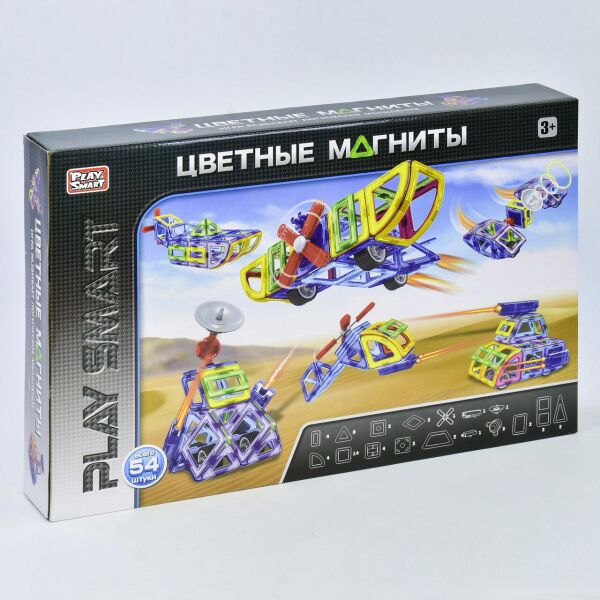 

Конструктор Play Smart 2429 - магнитный (54 дет.)