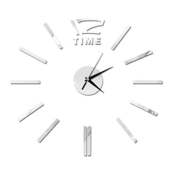 

Часы настенные 3D DIY CLOCK MINI 3 Серебристый 10 см с самоклеящейся основой