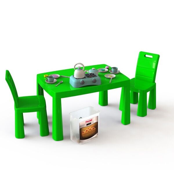 

Игровой набор Кухня детская DOLONI-TOYS (34 предмета, стол + 2 стульчика) (04670/2)