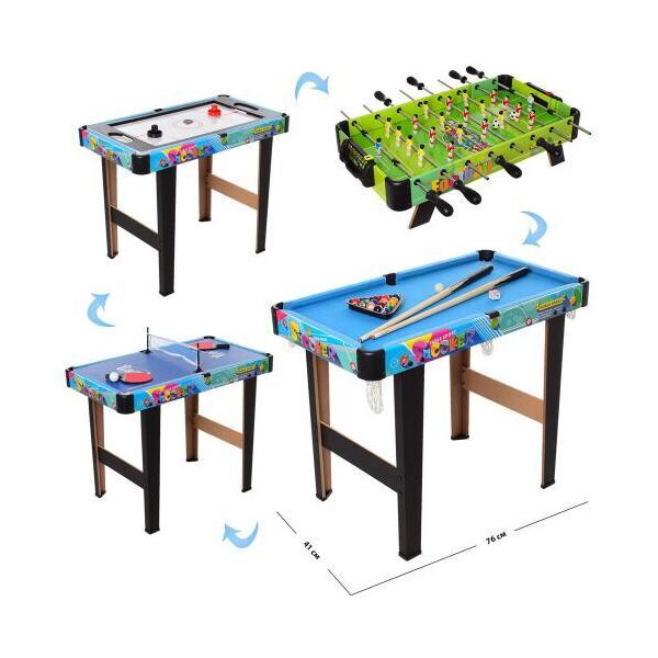 

Настольная игра 4 в 1 (хоккей, футбол, теннис, бильярд) арт. 6008-4
