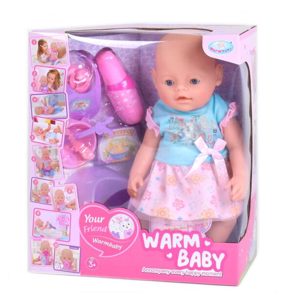 

Пупс функциональный с аксессуарами Kimi со звуковым эффектом 40 см Разноцветный 6975922583440