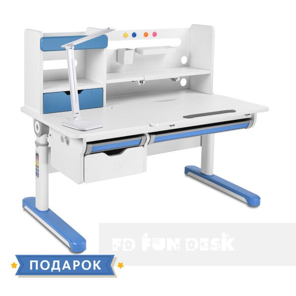 

Регулируемая парта для школьника FunDesk Sentire Blue