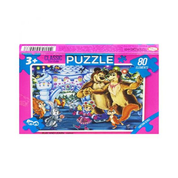 

Пазл Danko Toys Маша и Медведь. На катке 80 элементов