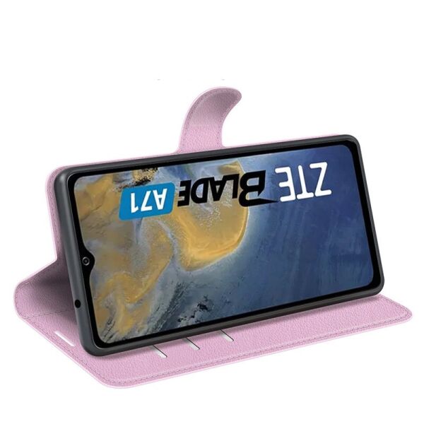 

Чехол Fiji Luxury для ZTE Blade A71 книжка светло-розовый