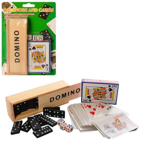 

Настольная игра домино и игральные карты DM25547-7 с кубиками