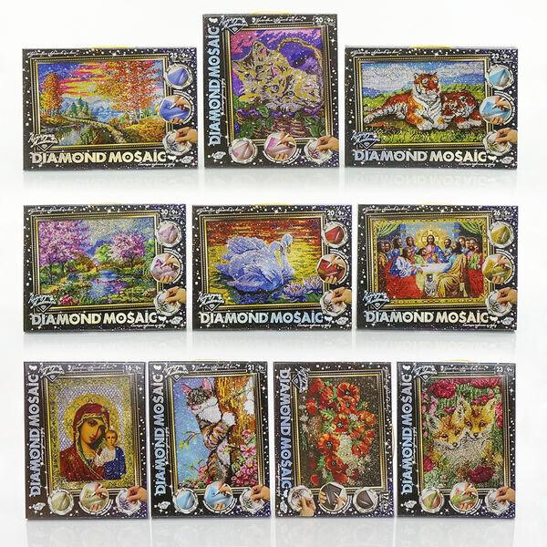 

Набор творчества "Алмазная живопись. DIAMOND MOSAIC" DM-01-01,02,03,04...10 бол. "ДАНКО ТОЙС", (Украина)