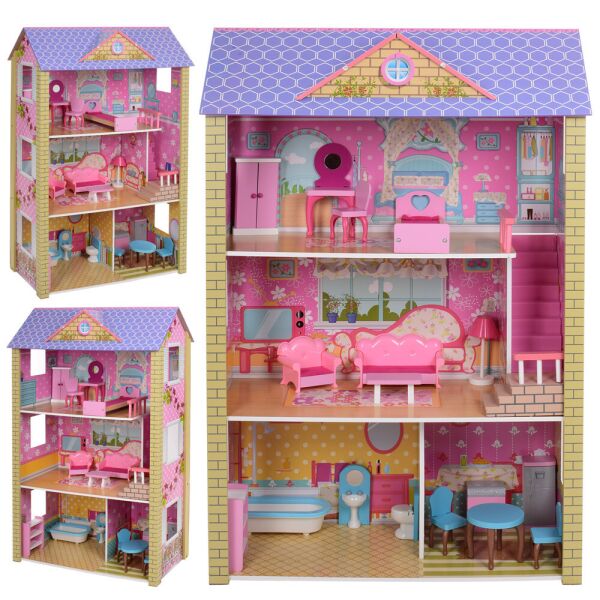 

Деревянный домик с мебелью для кукол (аналог KidKraft) арт. 2009