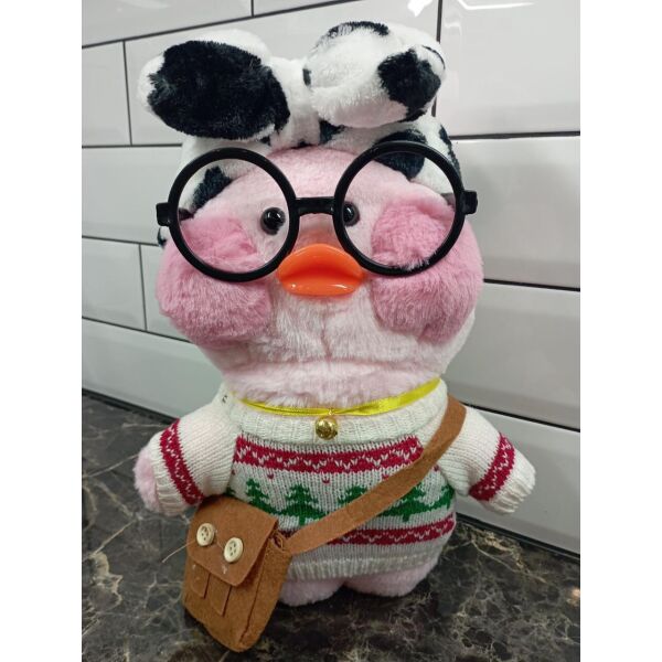 

Мягкая Плюшевая Игрушка Лалафан Уточка Lalafanfan Duck в одежде 30см 1132