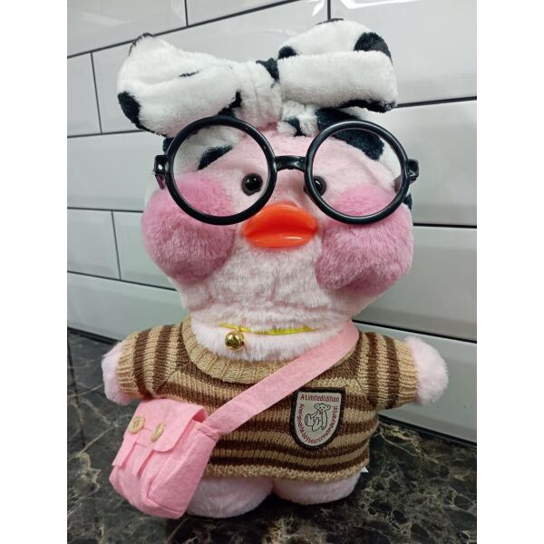 

Мягкая Плюшевая Игрушка Лалафан Уточка Lalafanfan Duck в одежде 30см 1133