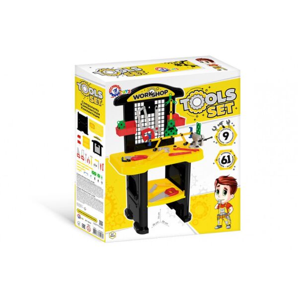 

Игровой набор инструментов на стойке Технок, 61 элементов (5064TXK)