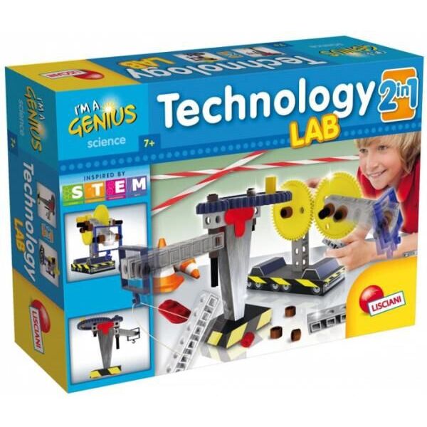 

Конструктор Hi Tech Technology Lab 2 в 1 Экскаватор и строительная площадка Lisciani 61303