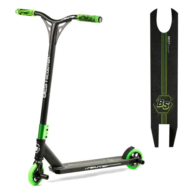 

Самокат трюковый Scooter Черно-зеленый 6900066362231