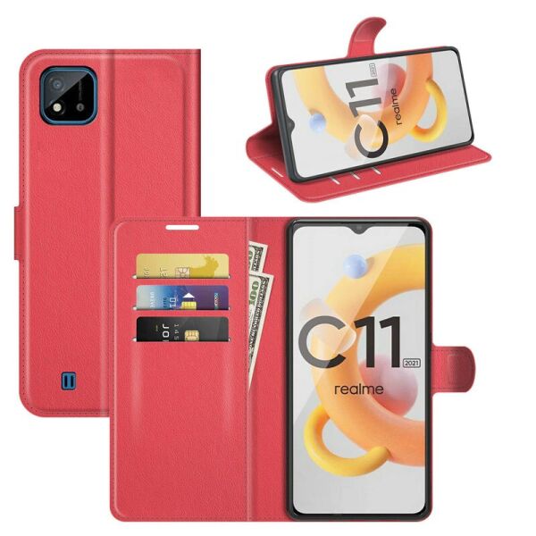 

Чехол Fiji Luxury для Realme C11 (2021) книжка красный