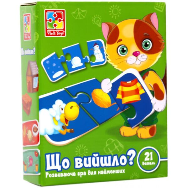 

Детская развивающая игра-пазл "Что получилось" VT1804-27, 20 деталей