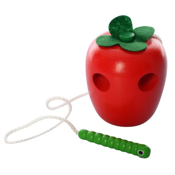

Деревянная игрушка Шнуровка MD 0494 (Яблоко)