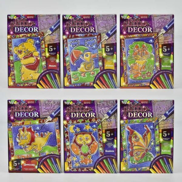 

Набор творчества "Glitter decor" GD-01-01,02,03...06 РУС. (18) "ДАНКО ТОЙС", (Украина)