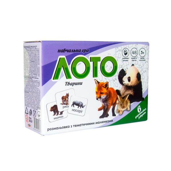 

Лото "Животные" 30367 (укр.)