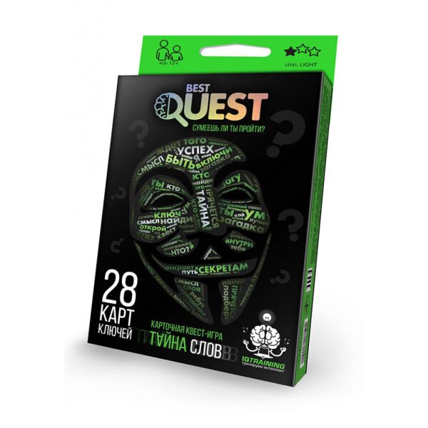 

Детская карточная квест-игра "BEST QUEST" BQ-01 рус (Зеленый)