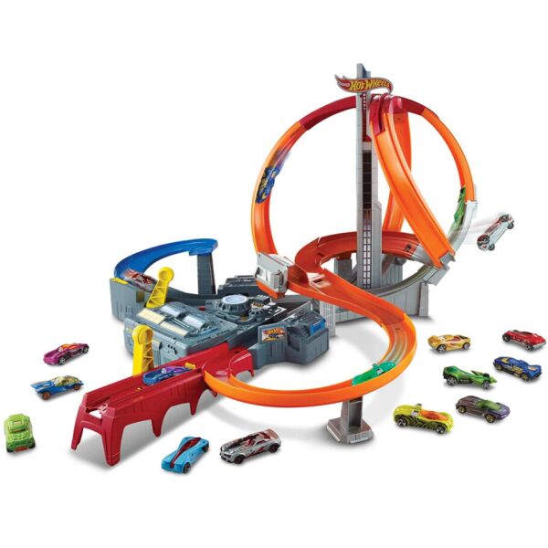 

Трек Многополосные Петли Хот Вилс Моторизированный Track High Speed Multi-Lane Loops Hot Wheels CDL45