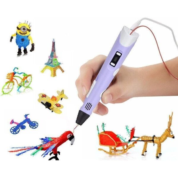 

3D ручка c LCD дисплеем Pen 2 3Д принтер для рисования ФИОЛЕТОВАЯ