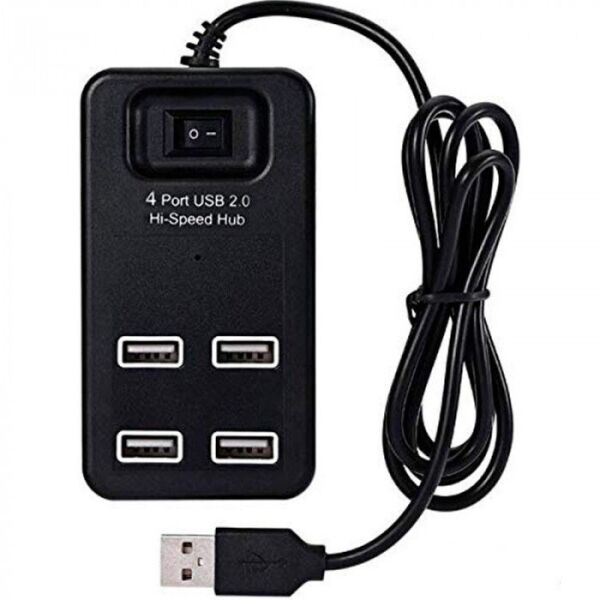 

Портативный USB HUB 4 порта P-1601 Чёрный
