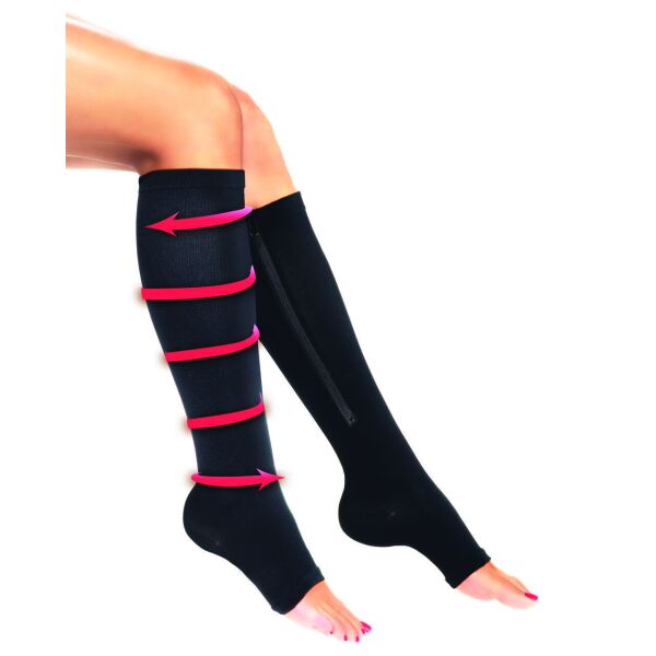 

Компрессионные гольфы на молнии Zip Sox Помошь при варикозе