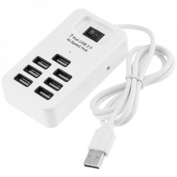 

USB Хаб на 7 портов USB 2.0 P-1602 Белый