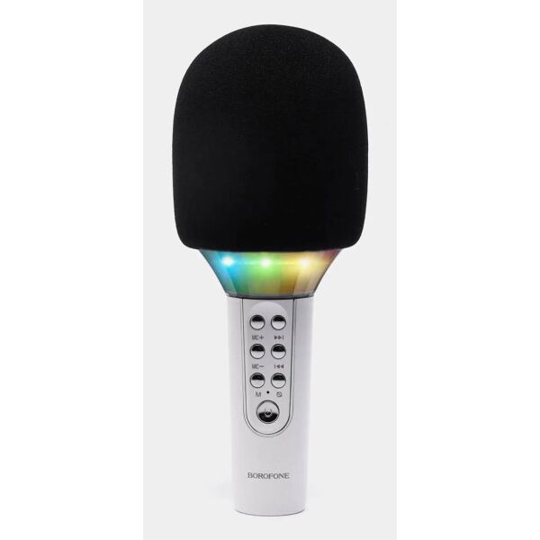 

Караоке микрофон-колонка Borofone BFK2 Белый (BFK2W)