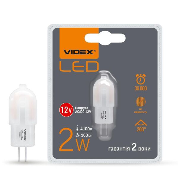 

LED лампа VIDEX G4e 12V 2W G4 4100K