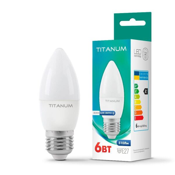 

LED лампа TITANUM C37 6W E27 4100K