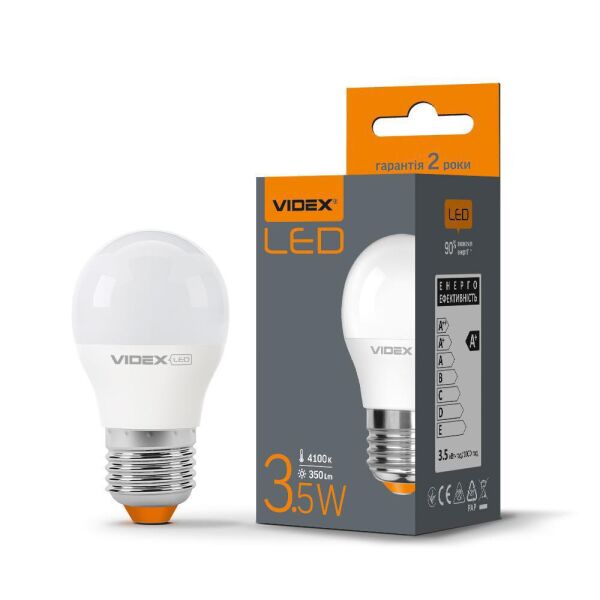 

LED лампа VIDEX G45e 3.5W E27 4100K