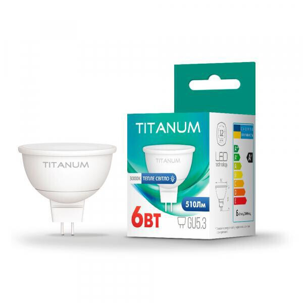 

LED лампа TITANUM MR16 6W GU5.3 3000K