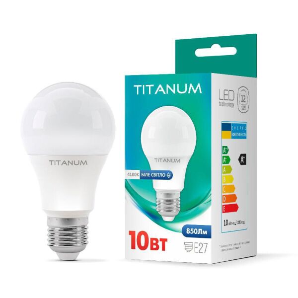 

LED лампа TITANUM A60 10W E27 4100K