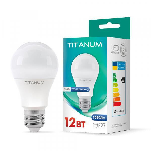 

LED лампа TITANUM A60 12W E27 3000K
