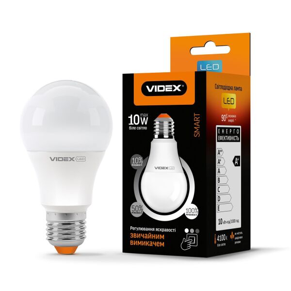 

LED лампа з регулюванням яскравості VIDEX A60eD3 10W E27 4100K