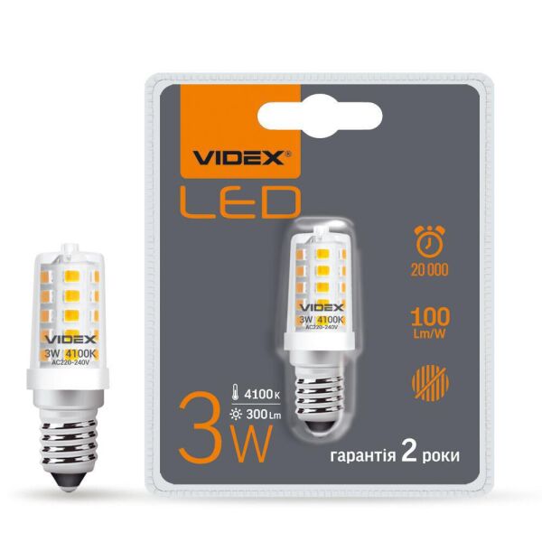 

LED лампа VIDEX ST25e 3W E14 4100K