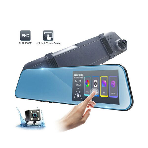 

Автомобильный видеорегистратор-зеркало Lux 1031, LCD 4.3", 2 камеры, 1080P Full HD. 31686