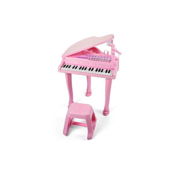 

Детское пианино на батарейках синтезатор Baoli "Маленький музикант" с микрофоном и стульчиком 37 клавиш (розовый) 29869