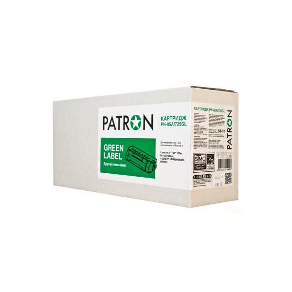 

Картридж Patron HP LJ CE285A/CANON 725 GREEN Label (PN-85A/725GL). 43503