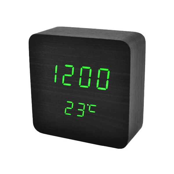 

Часы сетевые VST-872-4, зеленые, температура, USB. 32848