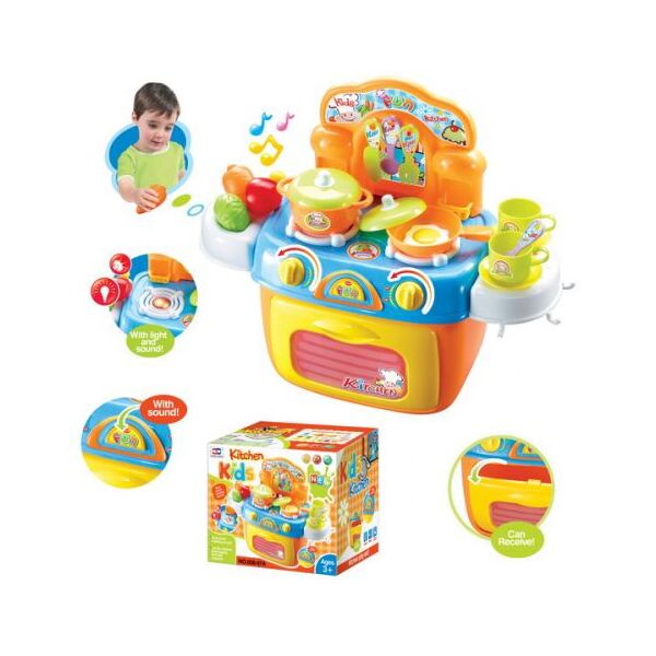 

Кухня с посудкой "Kitchen Kids" со звуковыми эффектами XIONG CHENG. 37831