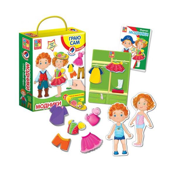 

Магнитная одевашка "Модники" (укр) Vladi Toys. 35913