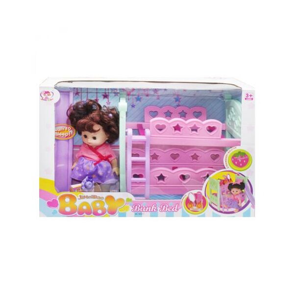 

Игровой набор "Спальня" с кроваткой и куклой JimeiBao. 37677