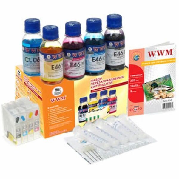 

Комплект перезаправляемых картриджей WWM Epson C63/85/CX3500/6500 (RC.T046). 43770