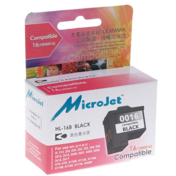 

Картридж Microjet LEXMARK Z13/23/33 (10N0016) Black (HL-16B). 43743