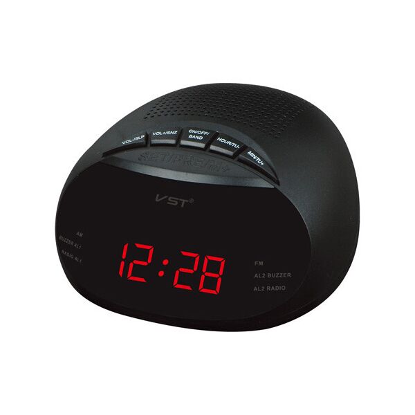 

Часы сетевые VST-901-1 красные, радио FM, 220V. 32860