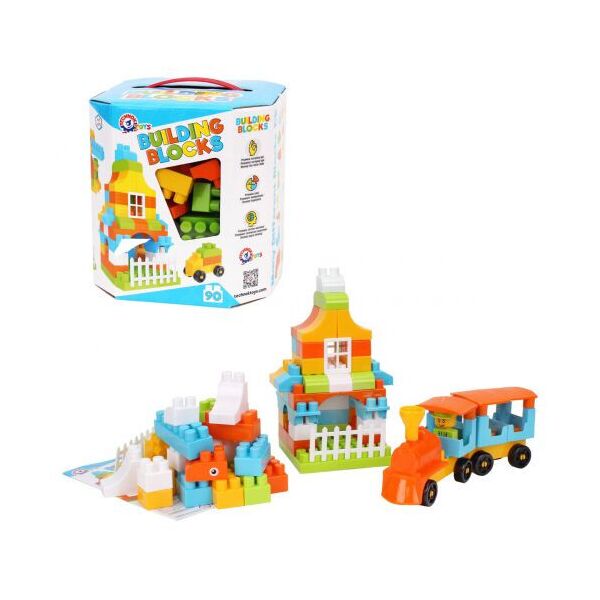 

Конструктор "Building Blocks", 90 деталей, голубой Технок. 36515