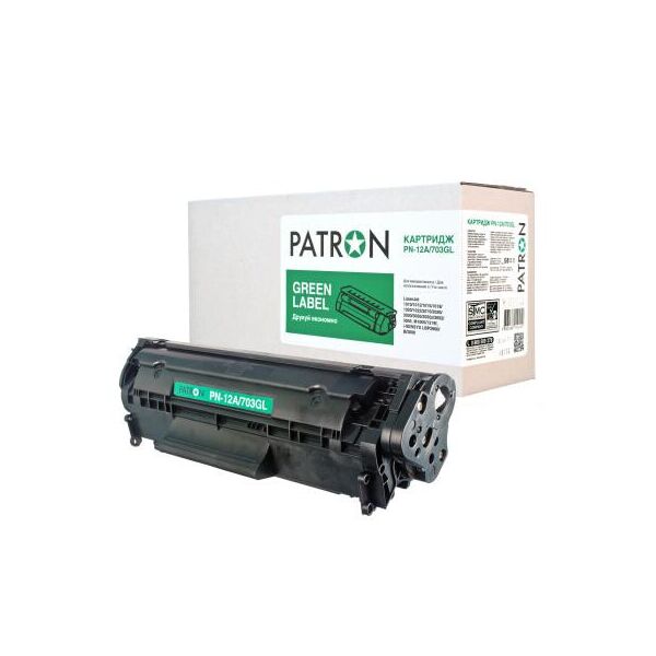 

Картридж Patron HP LJ Q2612A/CANON 703 GREEN Label (PN-12A/703GL). 43505
