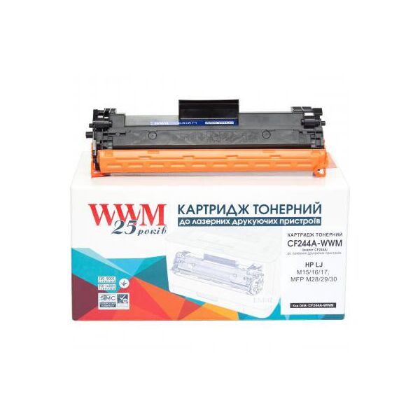 

Картридж WWM HP LJ M15/16/17, MFP M28/29/30/CF244A Black (CF244A-WWM). 43603